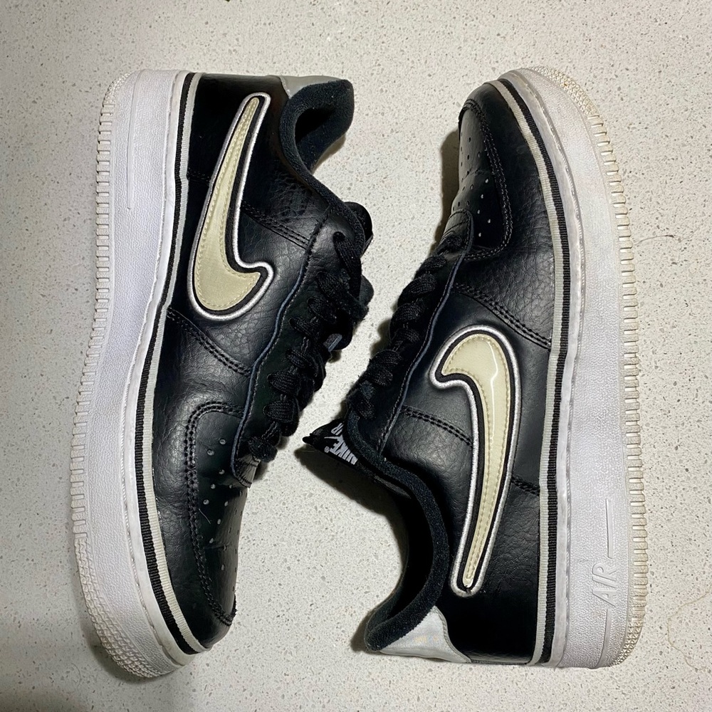 Nike Air Force 1 Low 07 LV8 Sport AF1 Black White Grey NBA PACK AJ7748 001￼ 8.5